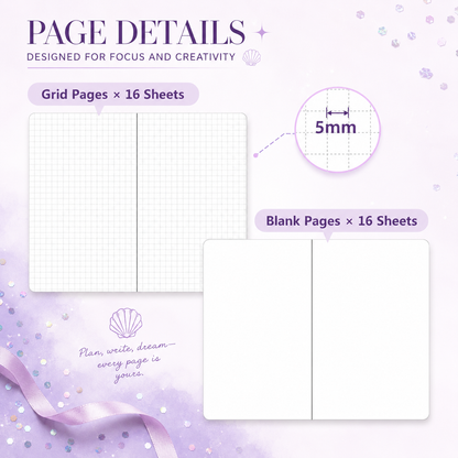 Mermaid Magic Liquid Glitter Journal & Gel Pen Gift Set by never - color option view for stationery gift set | Lumiyear