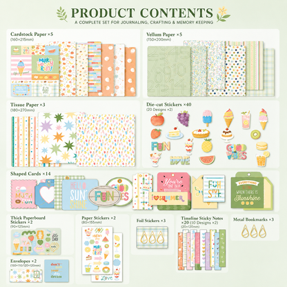 SIMNO Scrapbook Journal Kit (97-Piece Set)
