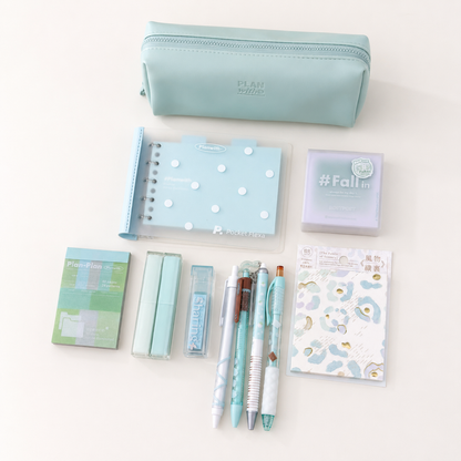 Aesthetic Mint Green Stationery Gift Set by Planwith - color option view for stationery gift set | Lumiyear