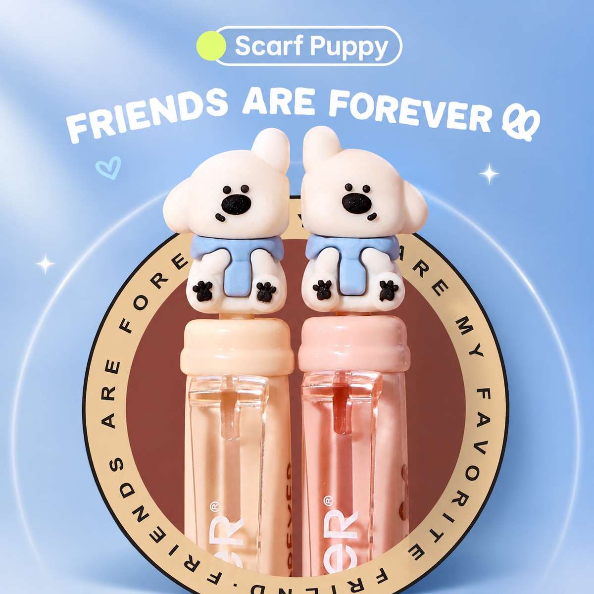 Snuggle Press Cute Animal Gel Pen Set (2 Pcs) by never - main product view for journaling writing tool | Lumiyear