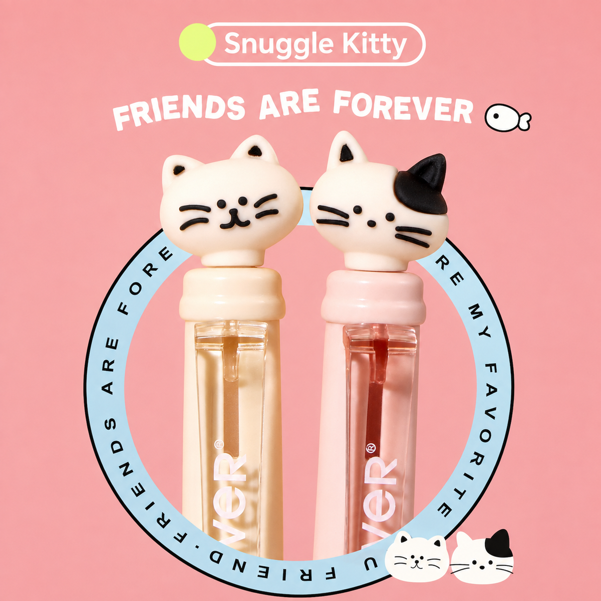 Snuggle Press Cute Animal Gel Pen Set (2 Pcs) by never - detail view for journaling writing tool | Lumiyear
