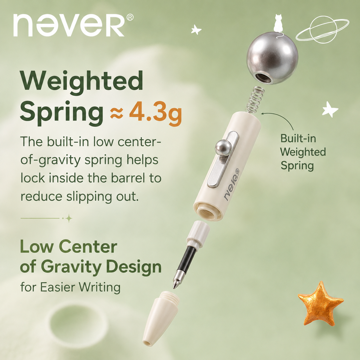 Planet Gel Pen Galaxy Candy Series by never - color option view for journaling writing tool | Lumiyear