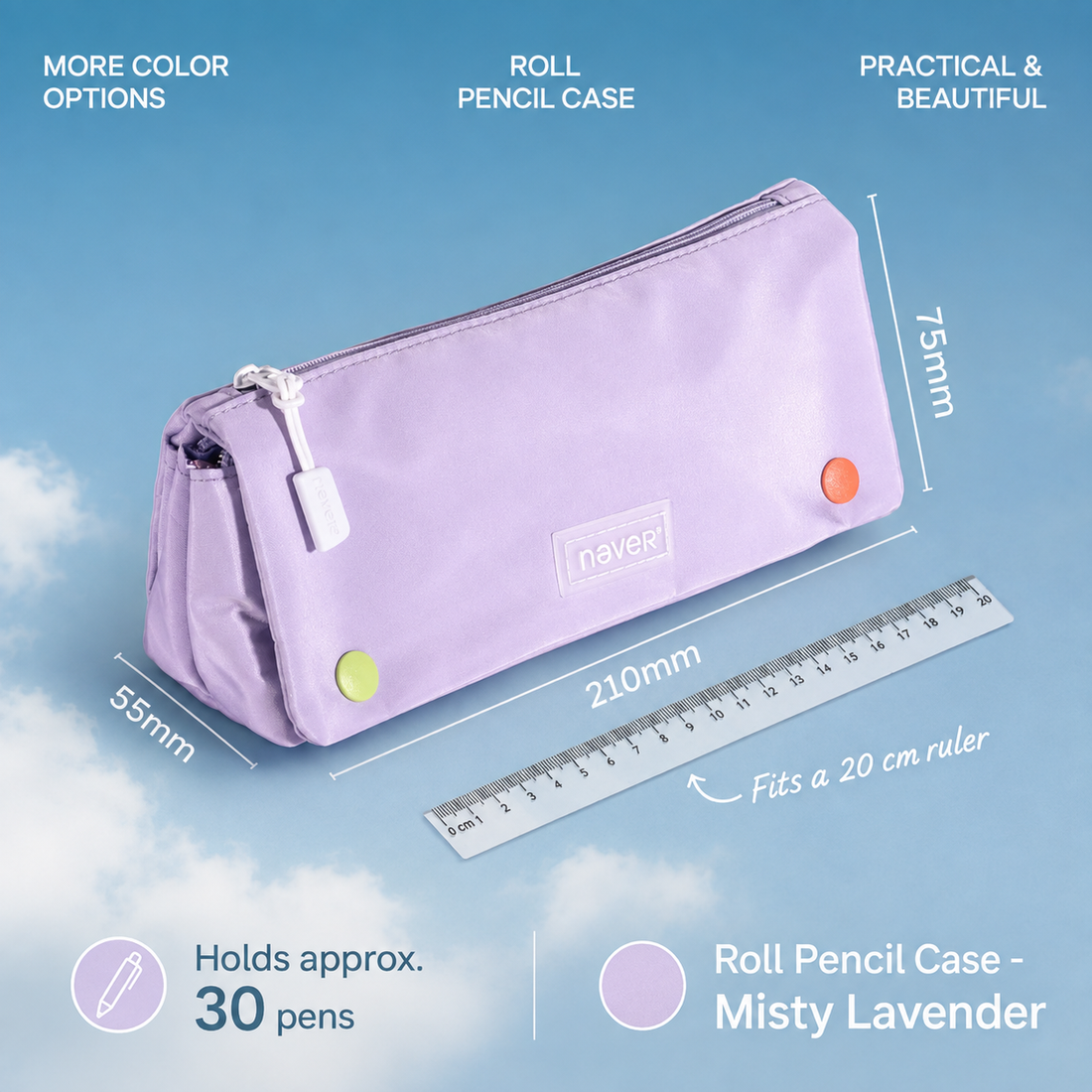 Roll Pencil Case Multi-Layer Washable Pen Pouch by never - lifestyle stationery view for journaling writing tool | Lumiyear
