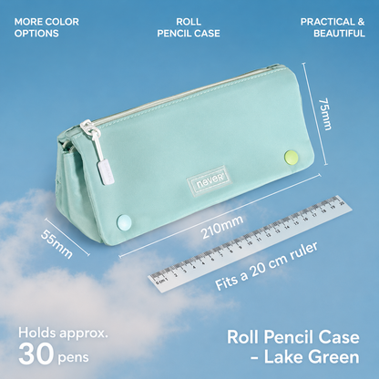Roll Pencil Case Multi-Layer Washable Pen Pouch by never - inside detail for journaling writing tool | Lumiyear