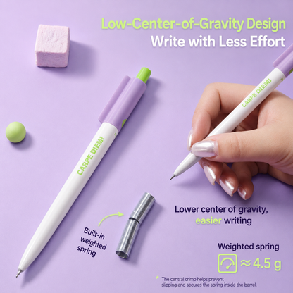 Taro Pie Color-Block Gel Pen Set (3 Pcs) by never - color option view for journaling writing tool | Lumiyear
