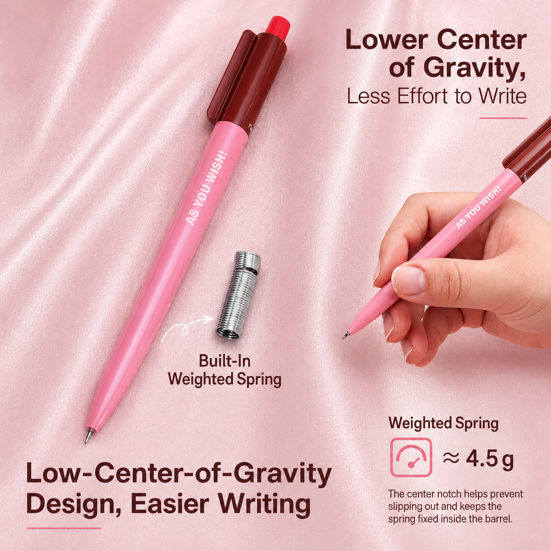 Strawberry Pie Color-Block Gel Pen Set (3 Pcs) by never - color option view for journaling writing tool | Lumiyear