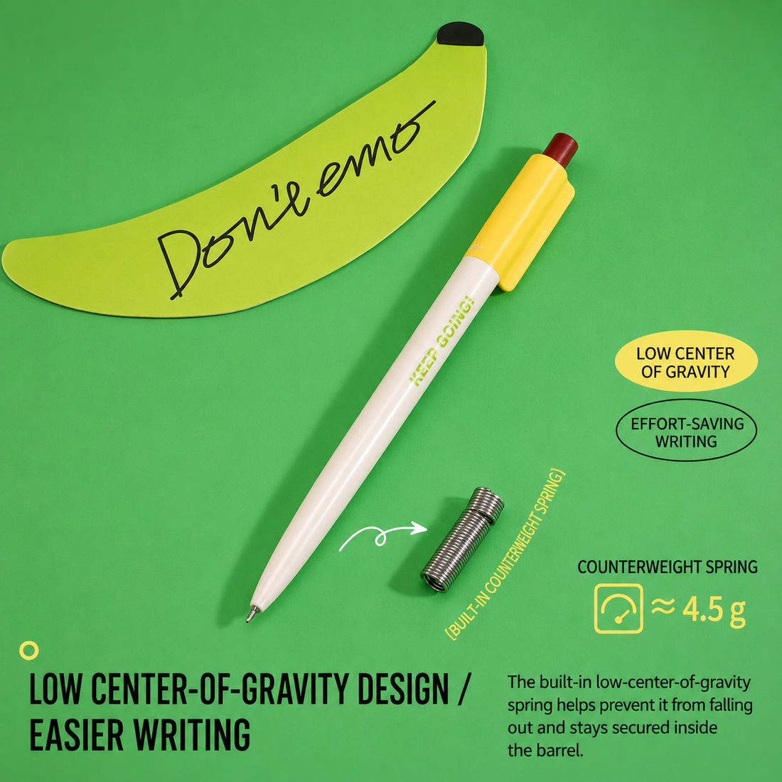 Banana Pie Color-Block Gel Pen Set (3 Pcs) by never - color option view for journaling writing tool | Lumiyear