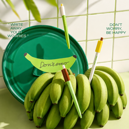 Banana Pie Color-Block Gel Pen Set (3 Pcs) by never - color option view for journaling writing tool | Lumiyear