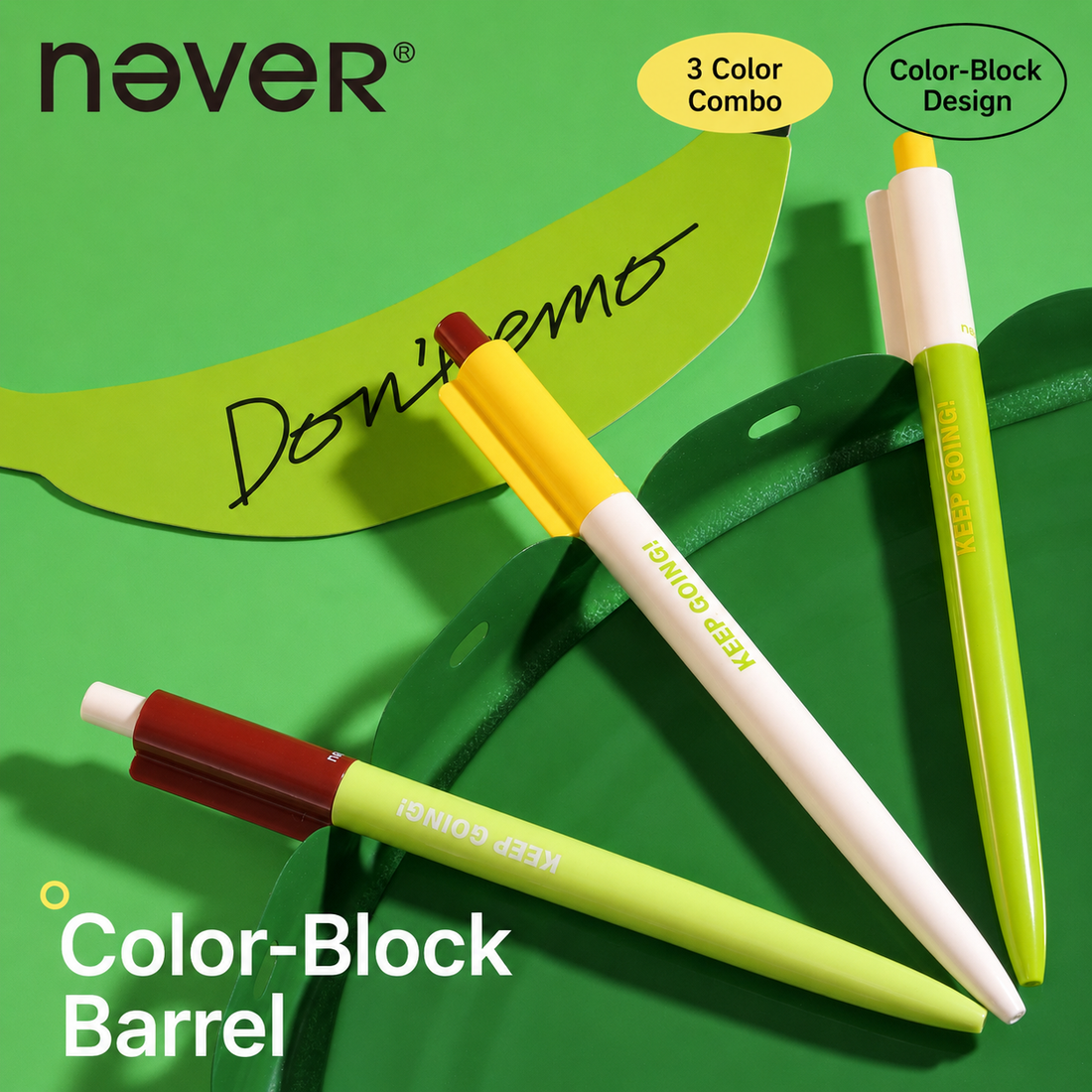 Banana Pie Color-Block Gel Pen Set (3 Pcs) by never - color option view for journaling writing tool | Lumiyear