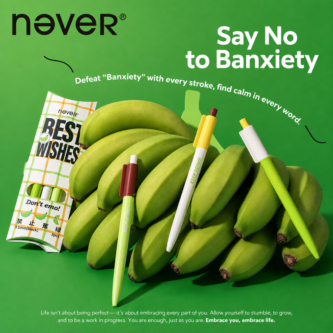 Banana Pie Color-Block Gel Pen Set (3 Pcs) by never - color option view for journaling writing tool | Lumiyear