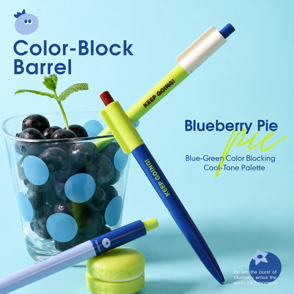 Blueberry Pie Color-Block Gel Pen Set (3 Pcs) by never - lifestyle stationery view for journaling writing tool | Lumiyear