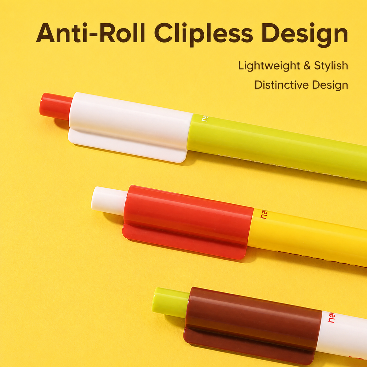 Apple Pie Color-Block Gel Pen Set (3 Pcs) by never - color option view for journaling writing tool | Lumiyear