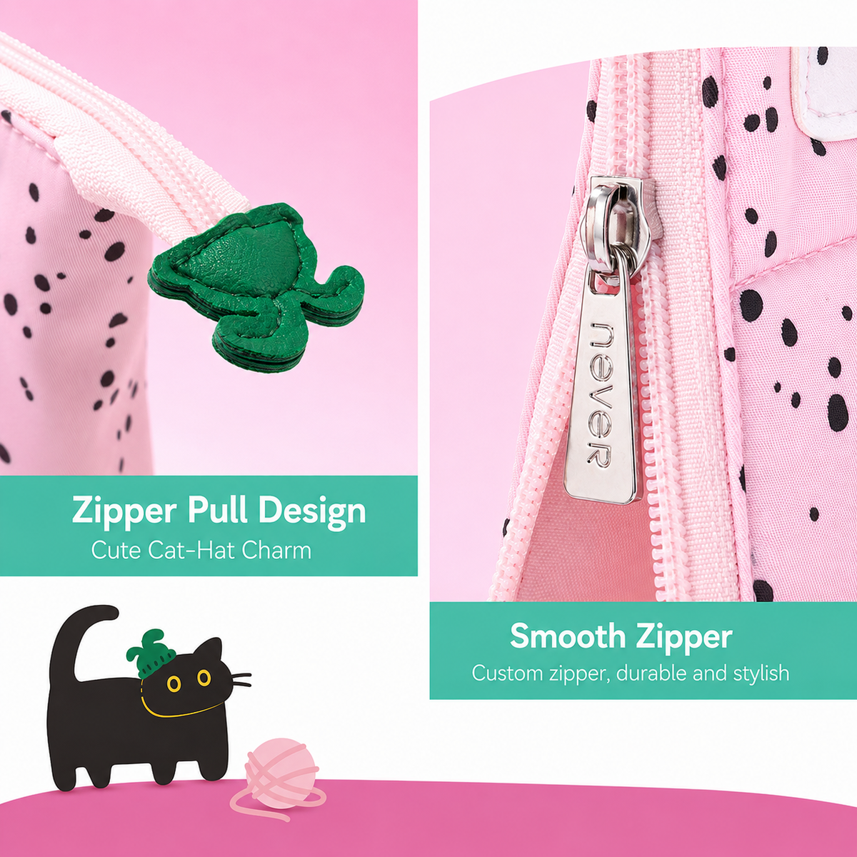 Yarn Kitten Standing Pencil Pouch 2-in-1 Fold-Down Pen by never - color option view for journaling writing tool | Lumiyear