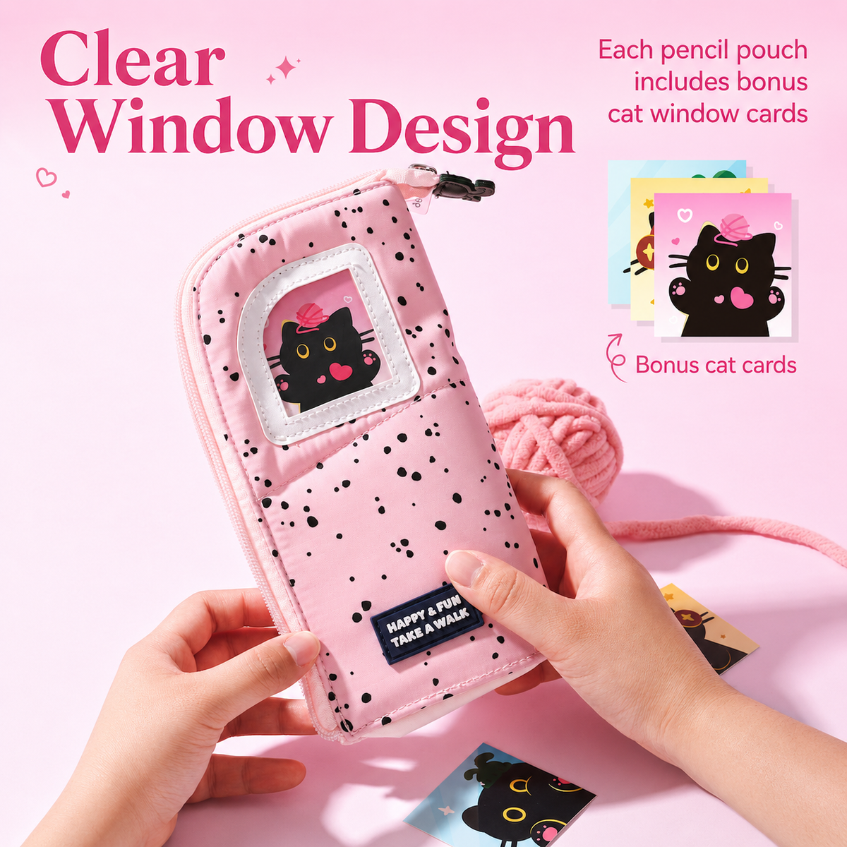 Yarn Kitten Standing Pencil Pouch 2-in-1 by never - lifestyle stationery view for journaling writing tool | Lumiyear