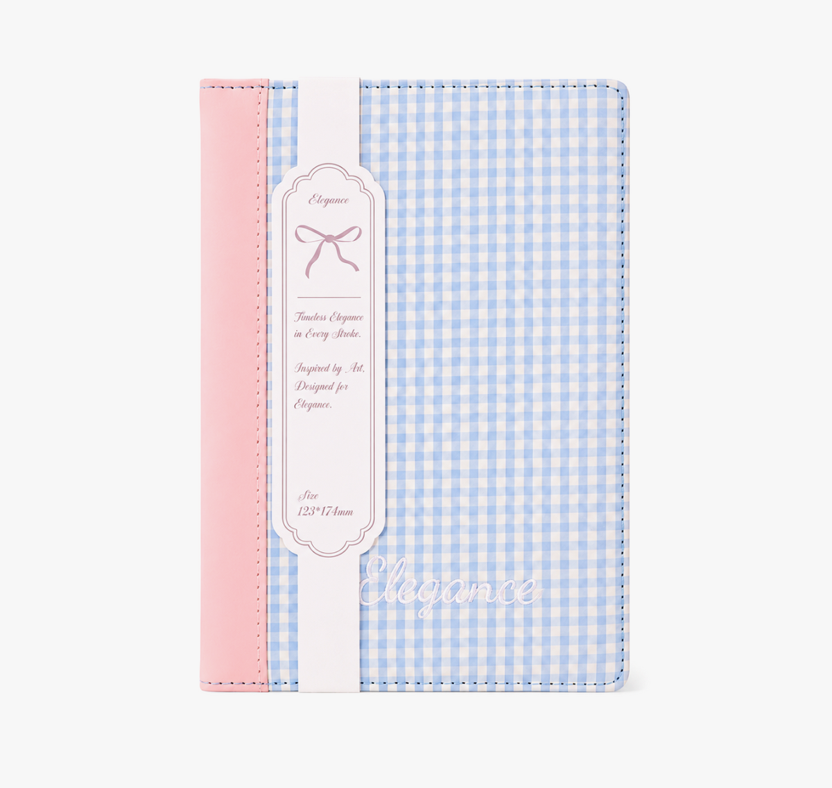 "Elegance Stitching" B6 Plaid Fabric & Leather Journal by ledai - color option view for journaling notebook | Lumiyear