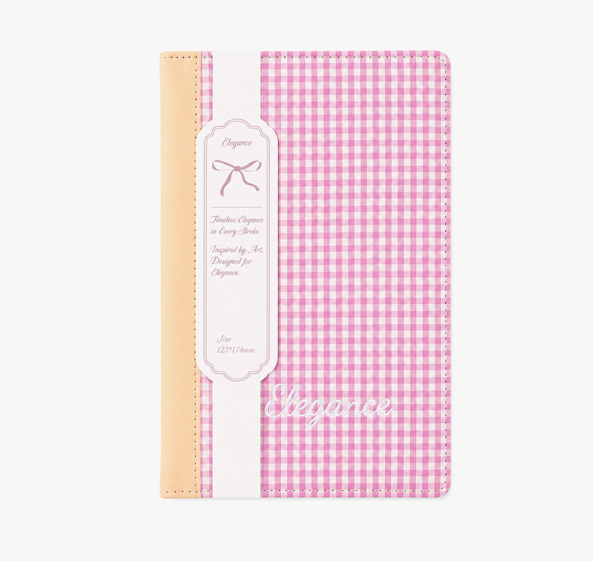 "Elegance Stitching" B6 Plaid Fabric & Leather Journal by ledai - color option view for journaling notebook | Lumiyear