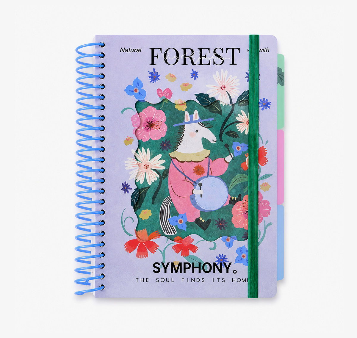 "Symphony of the Wild" A5 Large Spiral Notebook by inrik - main product view for journaling notebook | Lumiyear