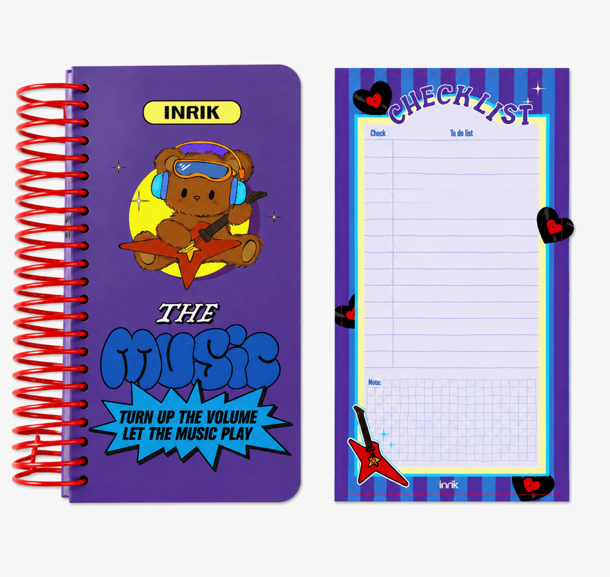 Illustrated 48K Spiral Notebook | Cute Cartoon Daily Planner Journal