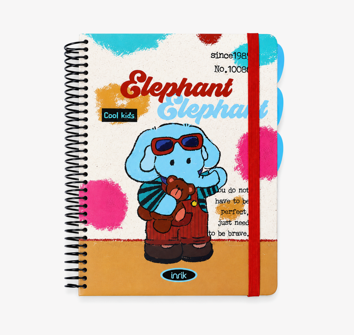 A4 Spiral Notebook with Elastic Band | Cute Retro American Cartoon Journal