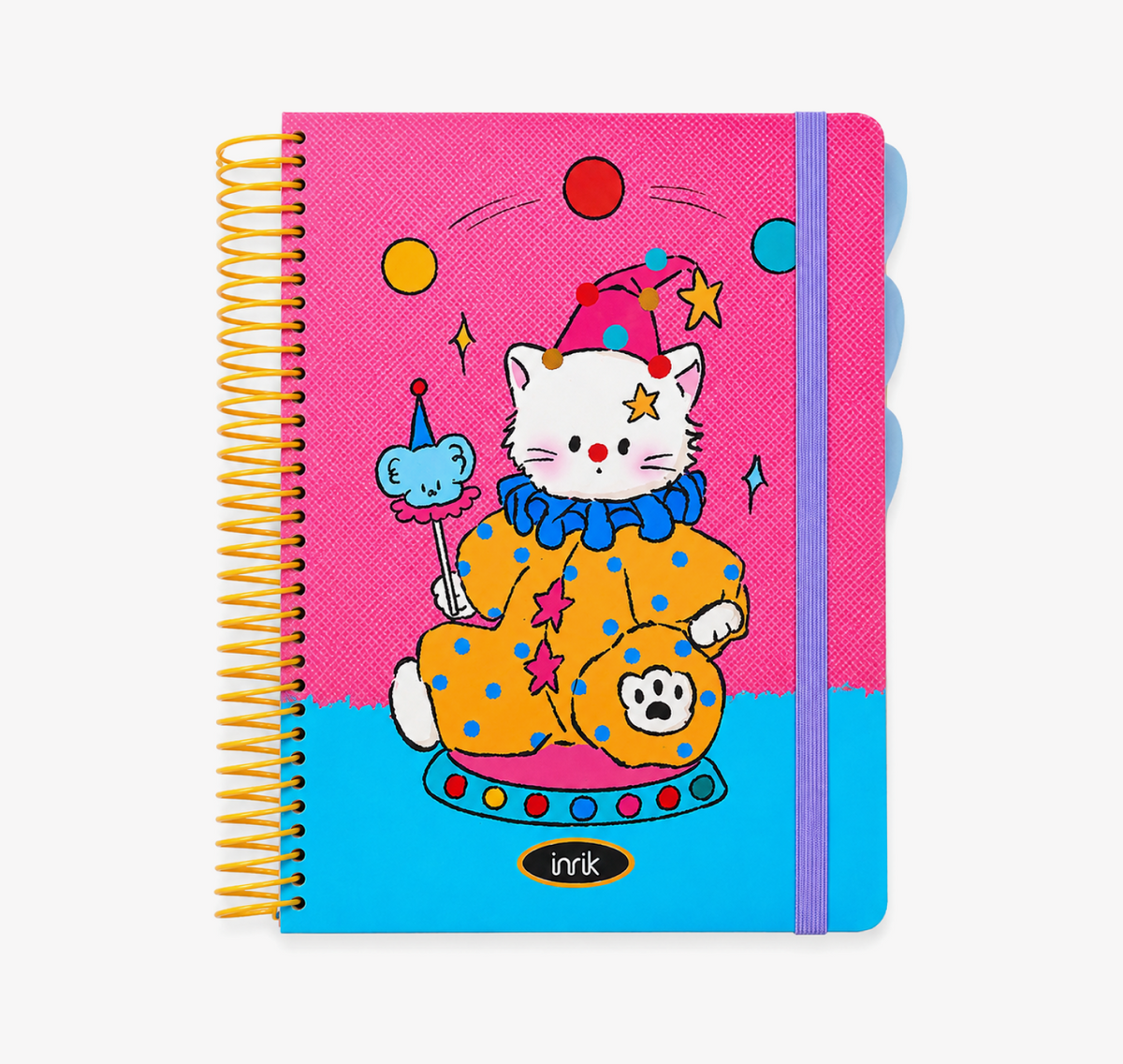 A4 Spiral Notebook with Elastic Band | Cute Retro American Cartoon Journal