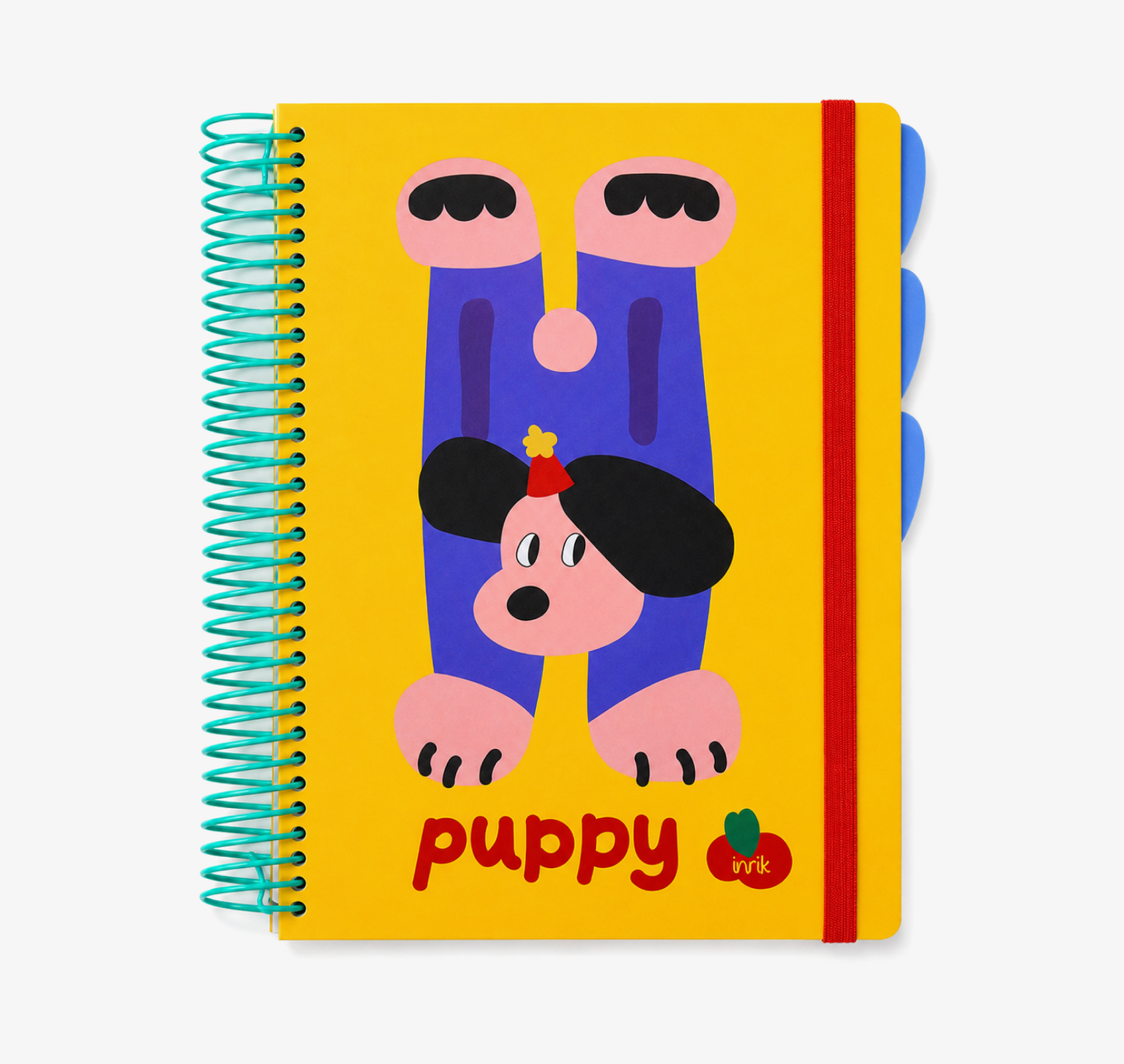 A4 Spiral Notebook with Elastic Band | Cute Dog Best Friends Journal