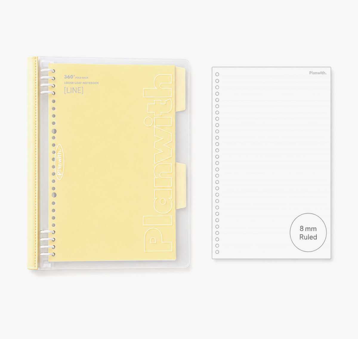 B5 Flexible Series 360° Fold Loose-Leaf Notebook by Planwith - color option view for journaling notebook | Lumiyear