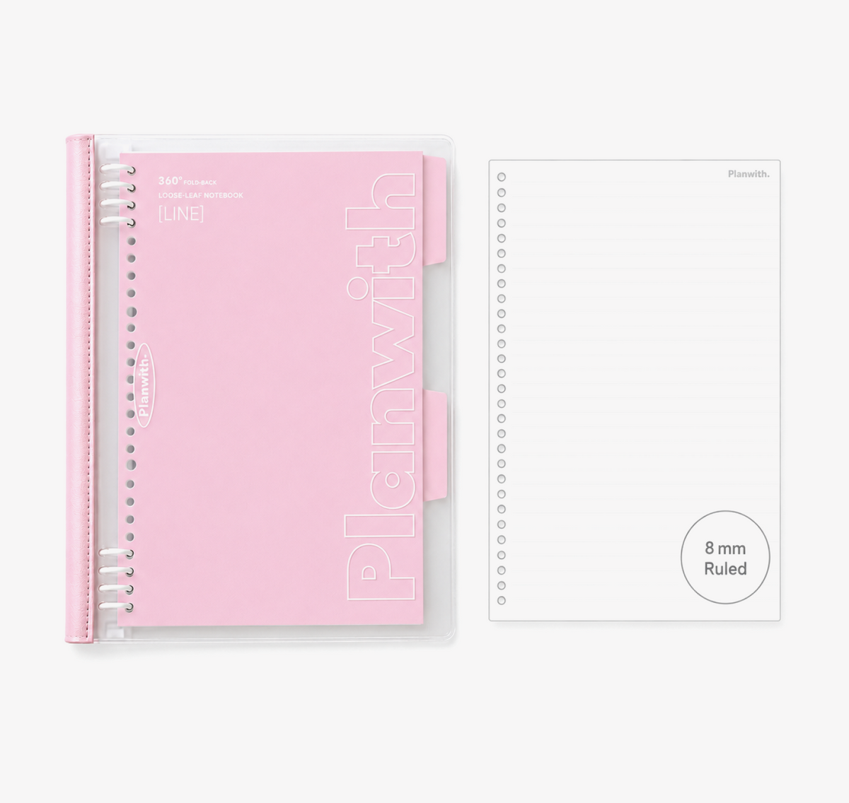 B5 Flexible Series 360° Fold Loose-Leaf Notebook by Planwith - color option view for journaling notebook | Lumiyear