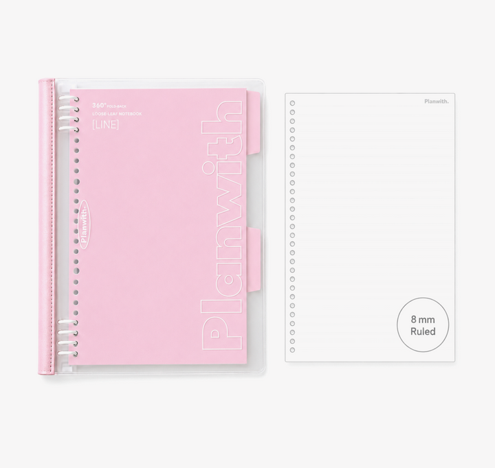 B5 Flexible Series 360° Fold Loose-Leaf Notebook by Planwith - color option view for journaling notebook | Lumiyear