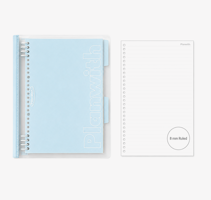 B5 Flexible Series 360° Fold Loose-Leaf Notebook by Planwith - color option view for journaling notebook | Lumiyear